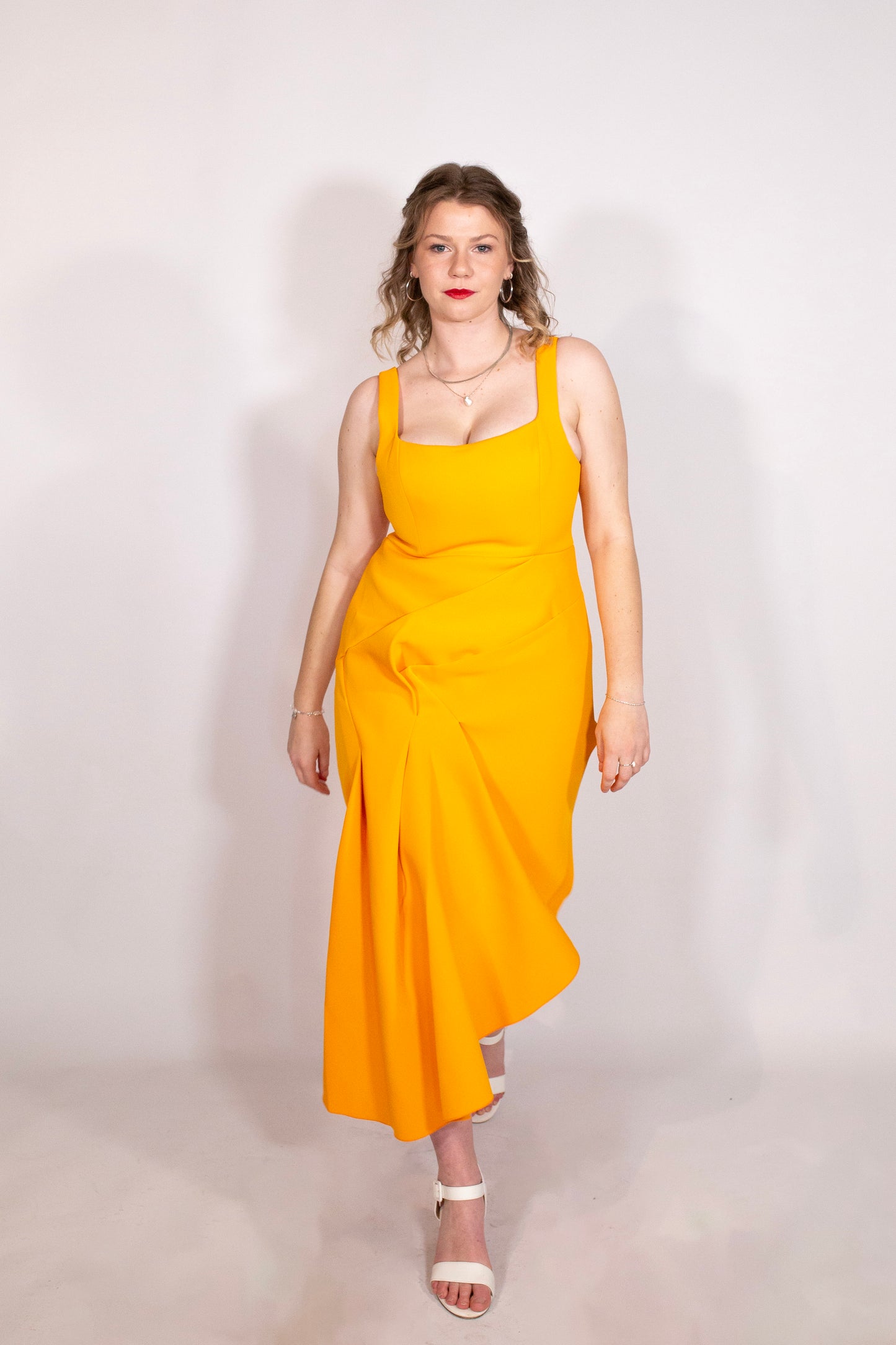 Acler | Hewton Midi Dress | Square Neckline