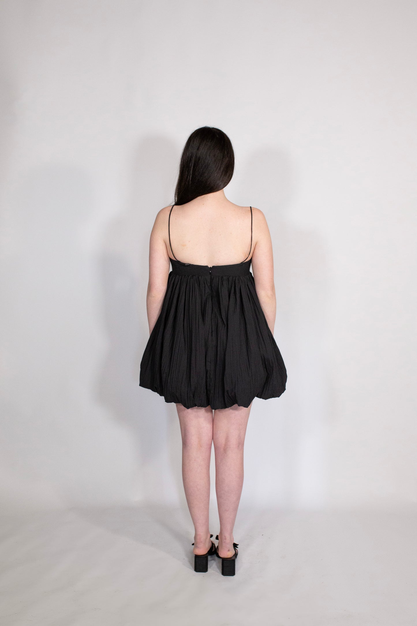 Acler | Palermo Mini Dress | Black with Spaghetti Straps