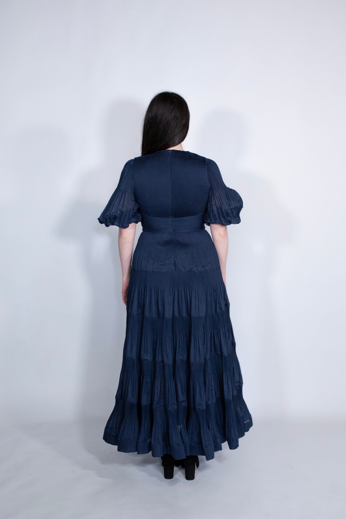 Zimmerman | Pleated Midi Dress | Navy